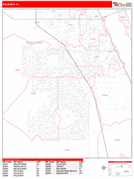 Palm Bay Digital Map Red Line Style